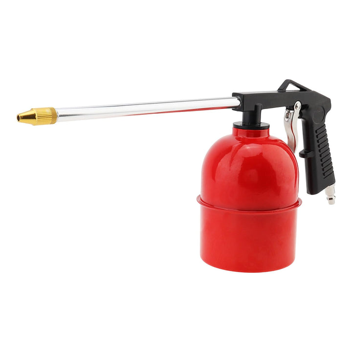 ChgImposs front view of spray gun showing compact durable body and red cup, improves portability