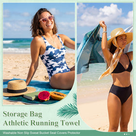 Chicplaid rolled in storage bag ready to carry, compact convenience