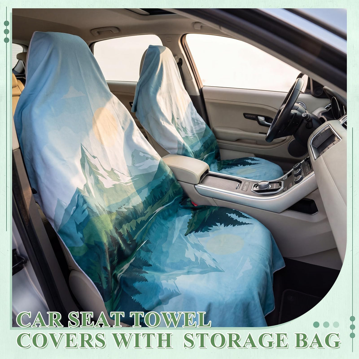 Chicplaid used after beach outing protecting car seat from sand and moisture