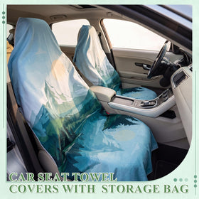 Chicplaid used after beach outing protecting car seat from sand and moisture
