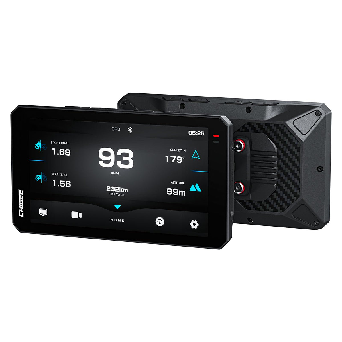 CHIGEE front display showing maps and quick access — clear navigation benefits