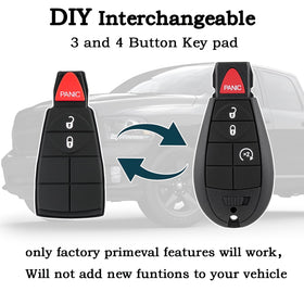 CHIJUIYZKEY fob front close-up showing buttons, clear labeling for easy use