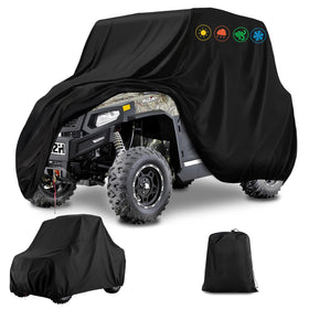 Chikia front view of UTV cover showing full protection and neat fit
