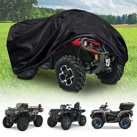 Chikia front view covering ATV protecting from rain and dust
