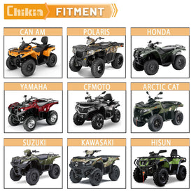 Chikia covering Polaris Sportsman in driveway keeping vehicle clean