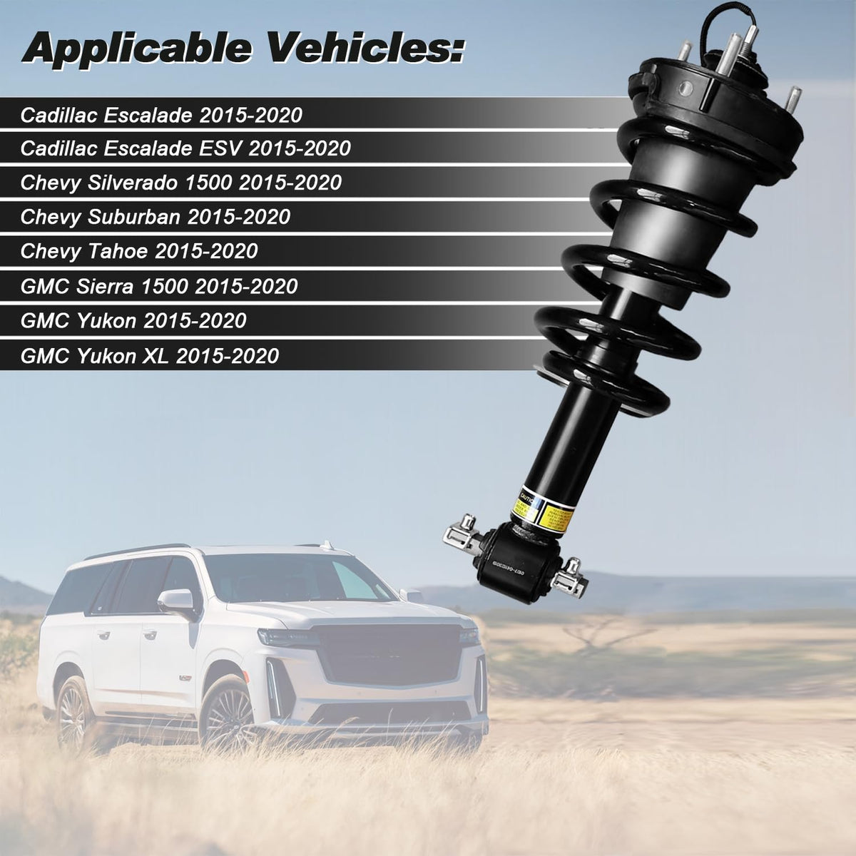 Chonse shock absorber installed in vehicle front left demonstrating straightforward installation benefit