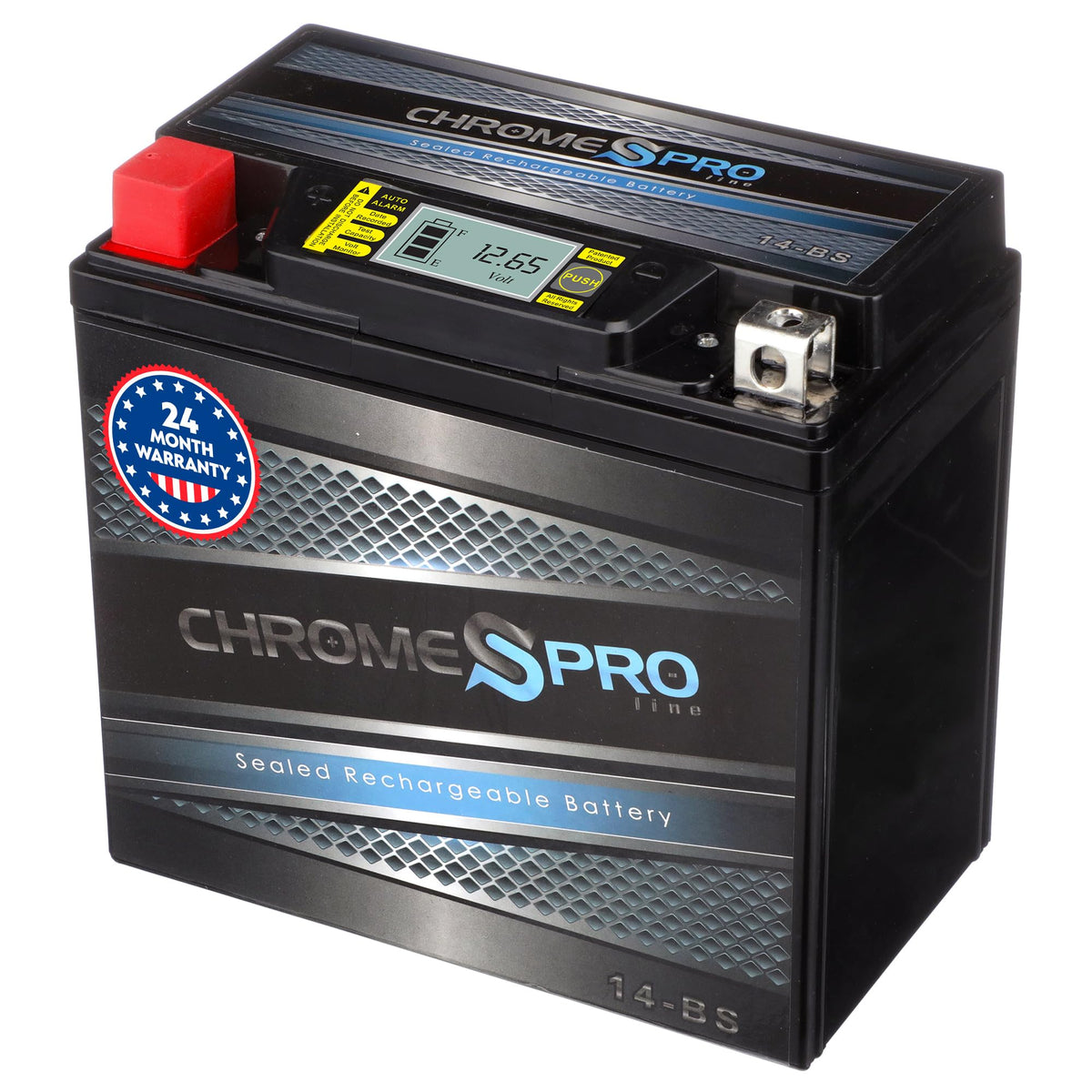 Chrome S Pro front packaging showing battery and specs for quick recognition and trust