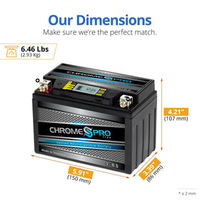 Chrome S Pro top view LED display and T3 nut-and-bolt terminals for easy voltage checks