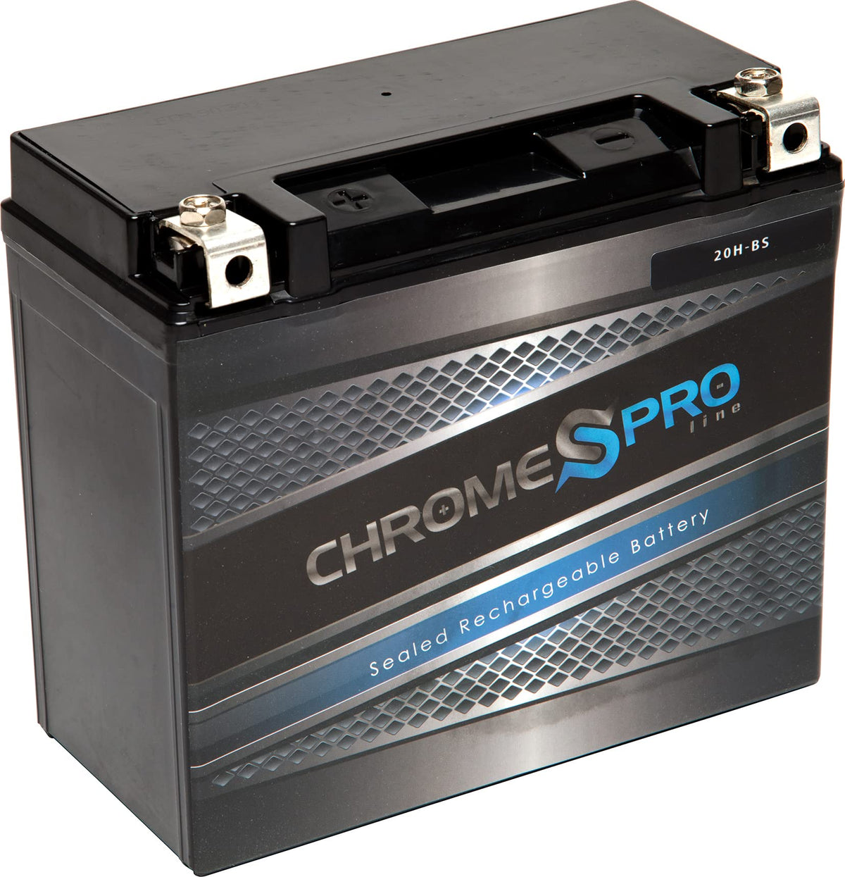 Chrome S Pro YTX20H-BS front label showing model and capacity for quick identification