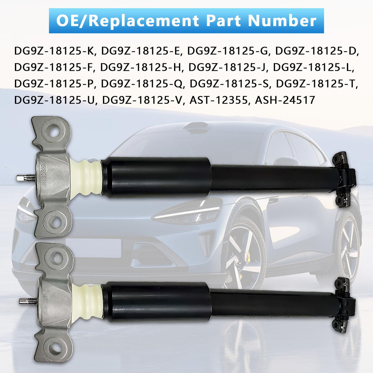 chsuatuo rear air shock installed on Ford Fusion rear for restored ride stability