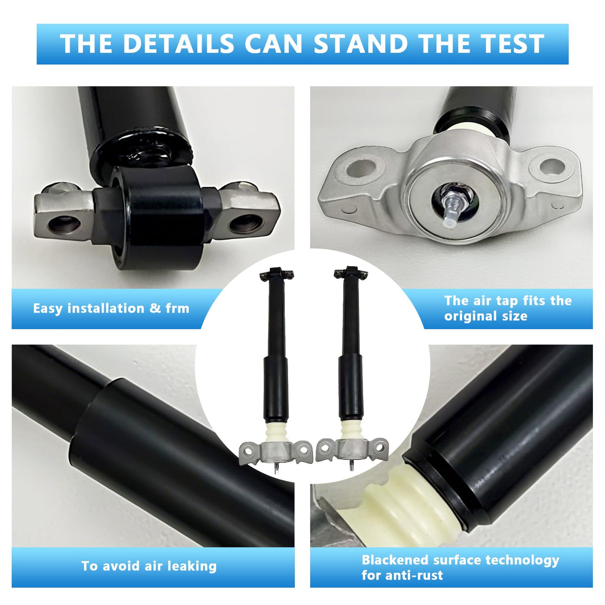 chsuatuo rear air shock next to ruler showing scale for fit confirmation