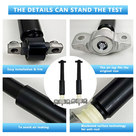 chsuatuo rear air shock next to ruler showing scale for fit confirmation