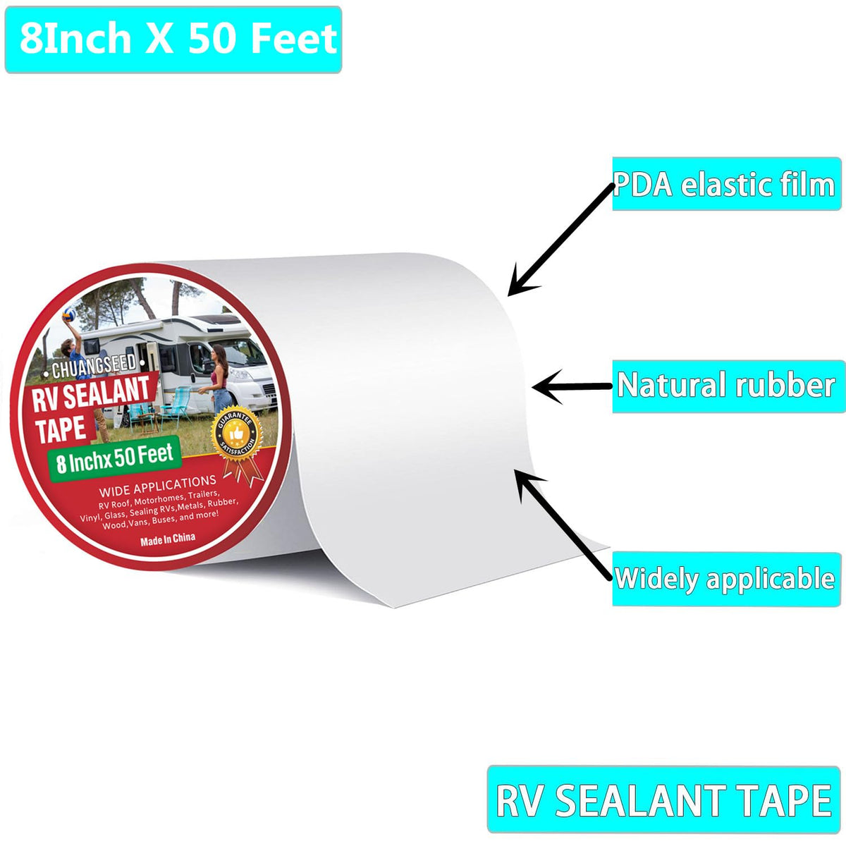 CHUANGSEED close-up of butyl adhesive demonstrating superior tack and sealing