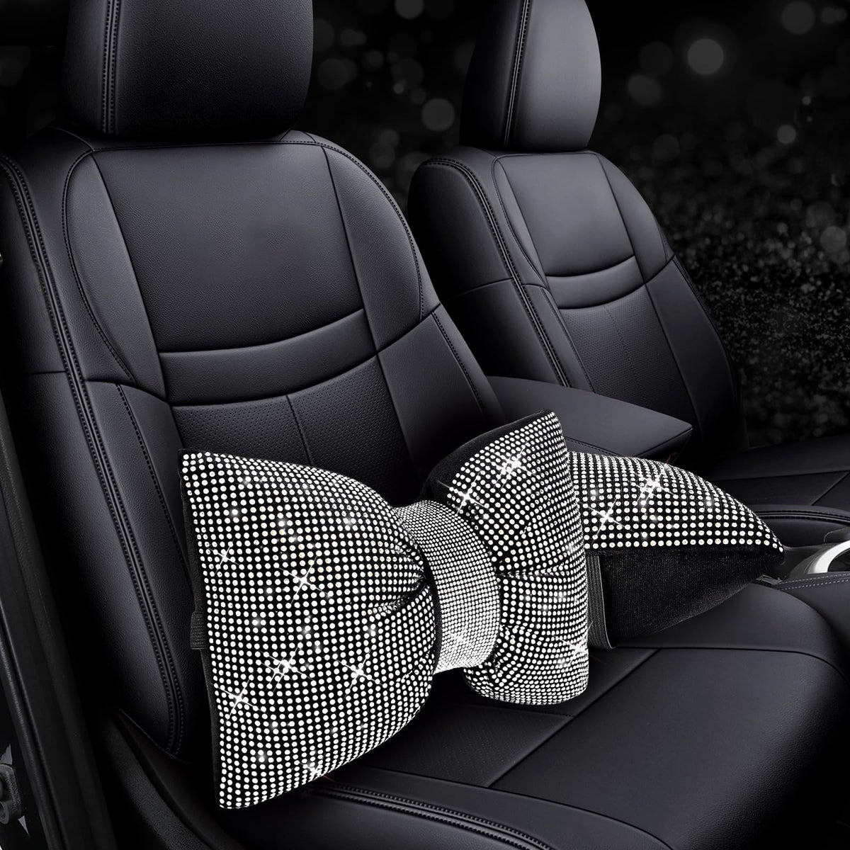 ChuLian close-up of rhinestone bowknot highlighting sparkle and durable attachment