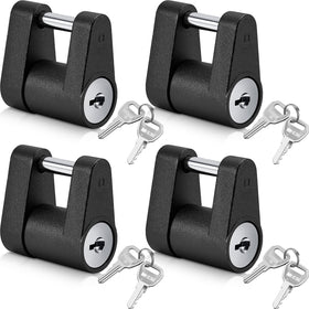 Chumia front view of four black hitch locks showing secure storage benefit