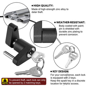 Chumia lock installed on trailer tongue demonstrating theft deterrent