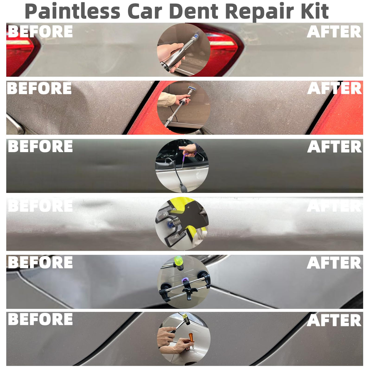 Chymogul technician repairing a car door showing time and cost savings