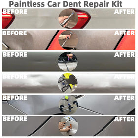 Chymogul technician repairing a car door showing time and cost savings