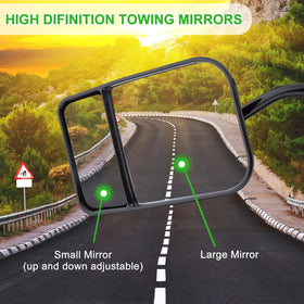 CICMOD close-up showing double-mirror glass and clear reflection for precise trailer monitoring