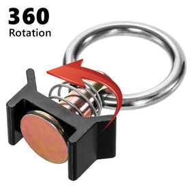 Cididu fitting rotating 360 degrees in track, adjustable anchor angles for versatile tie-downs