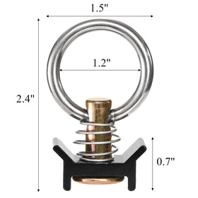 Cididu close-up of stainless steel O-ring and aluminum keeper, durable corrosion-resistant construction