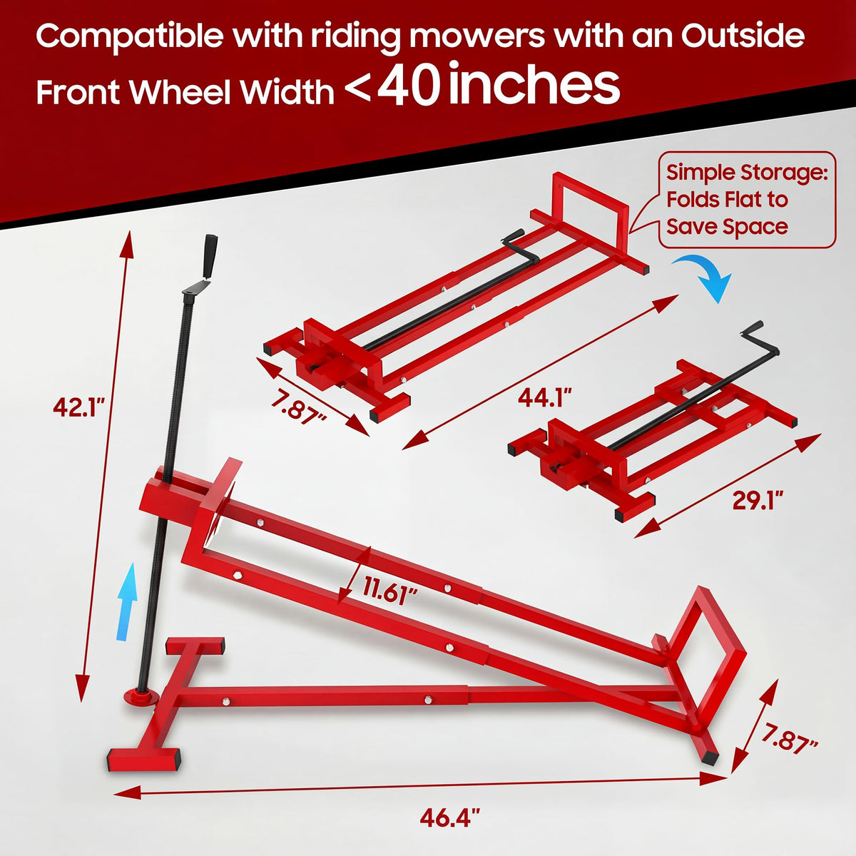 CIDVJ telescoping extension detail showing adjustable height and compact storage benefit
