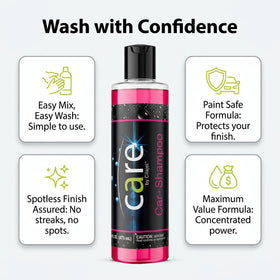 Cilajet bottle beside foam cannon showing compatibility and rich foam