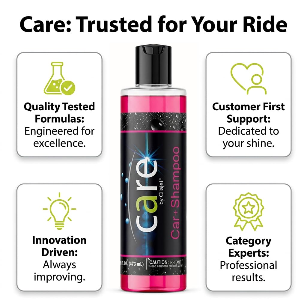 Cilajet rinsed panel revealing glossy finish and residue-free shine