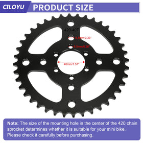 CILOYU 10T counter sprocket and 3/16" keyway included for full drivetrain setup