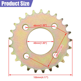 CILOYU 10T drive sprocket detail showing bore and keyway for secure fit