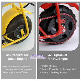 CILOYU 90-link 420 chain stretched for accurate sizing and reliable power transfer