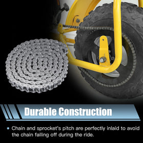 CILOYU chain alignment check on sprocket illustrating proper straight-line setup for safety