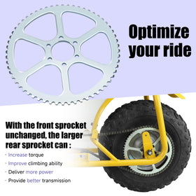 CILOYU axle adjuster area showing chain tension range and maintenance access