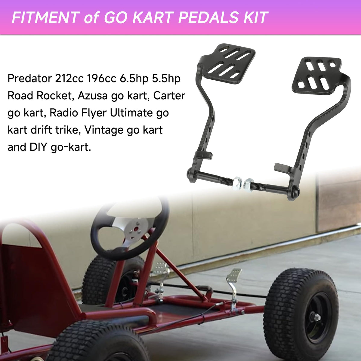 CILOYU brake pedal side profile showing robust steel construction and stiffness benefit
