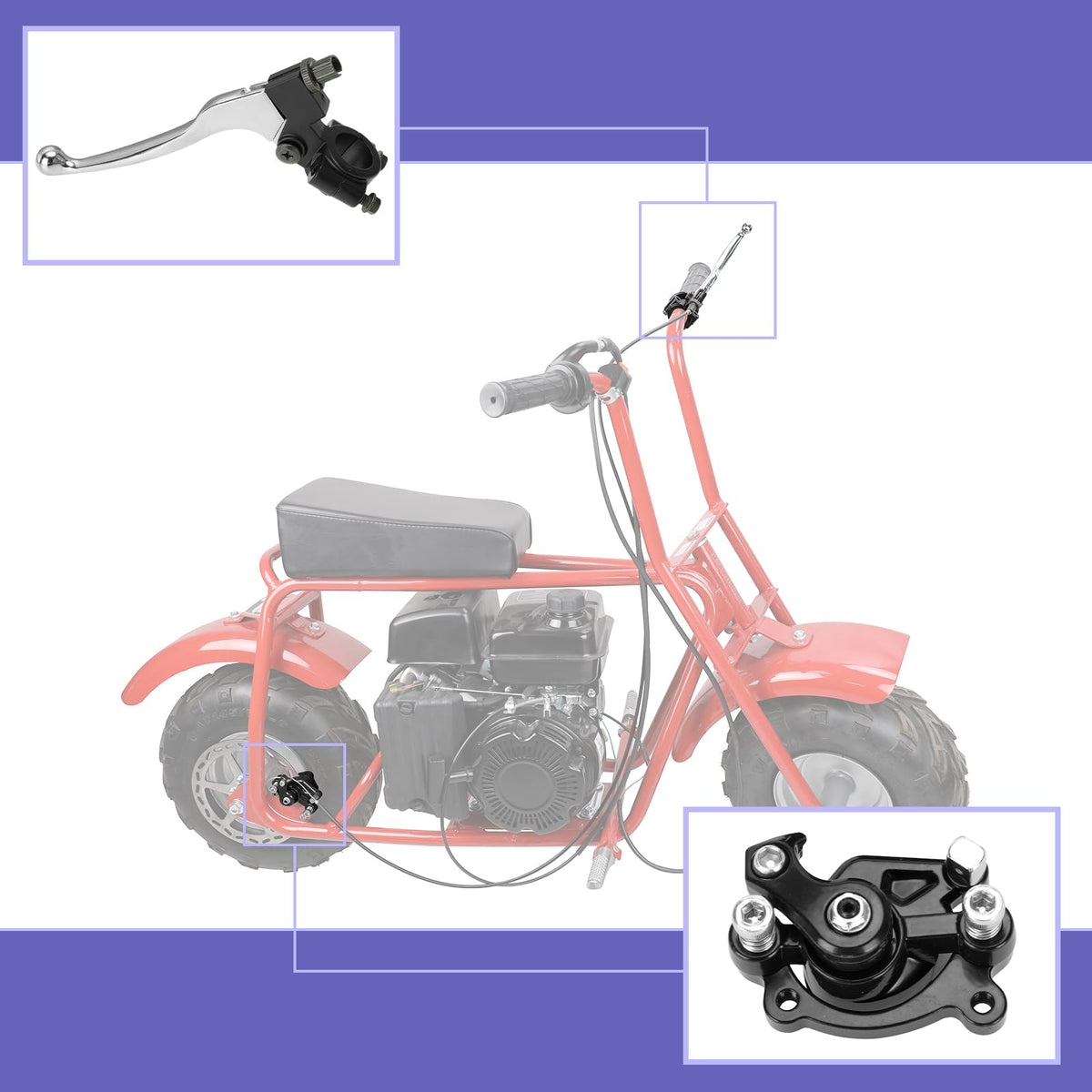 CILOYU long brake cable and fittings showing easy routing benefit