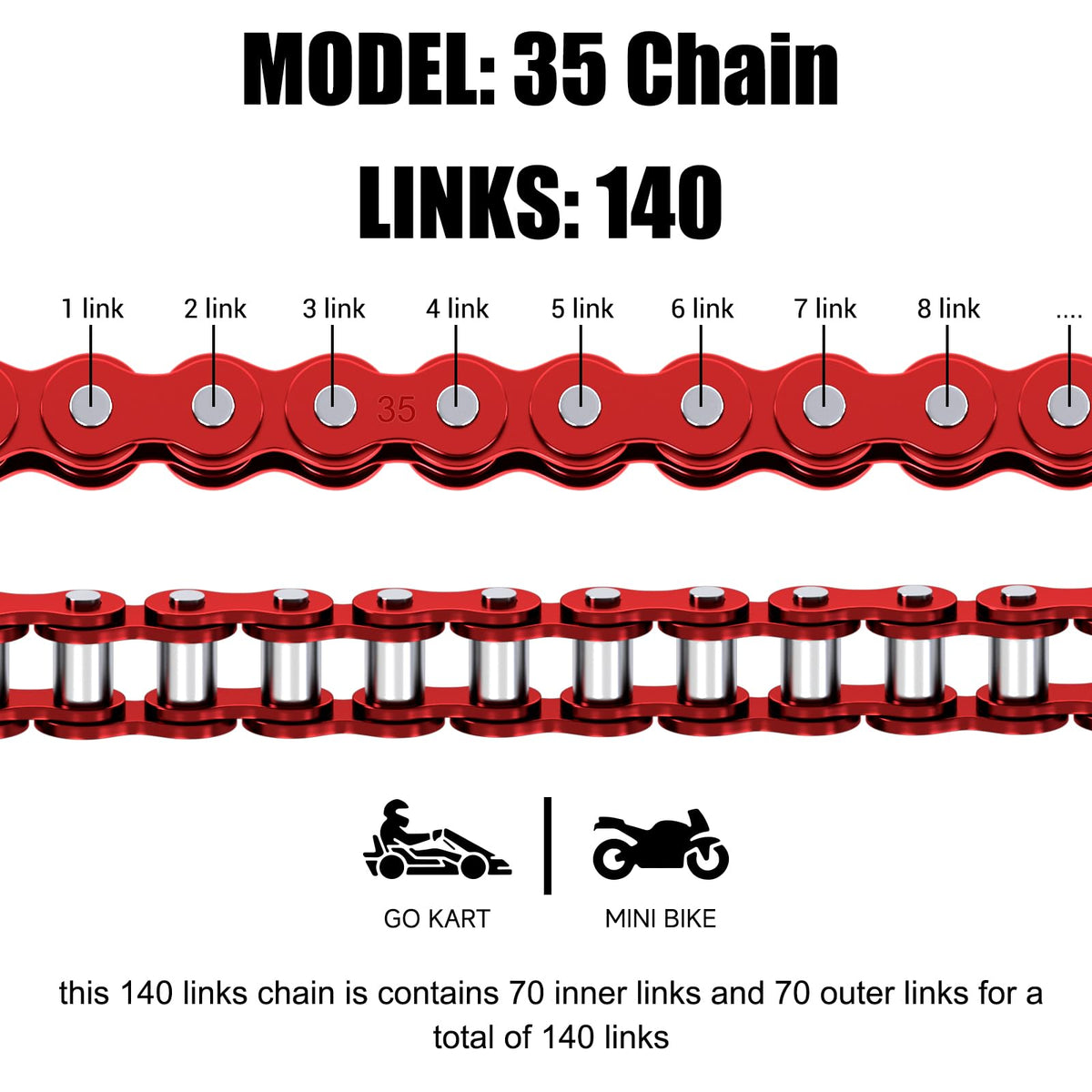CILOYU chain with chain breaker tool included for on-site adjustments