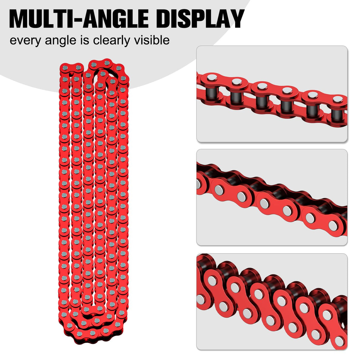 CILOYU close-up of chain link plates showing wear-resistant finish