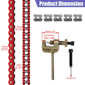 CILOYU chain fitted on a mini bike sprocket demonstrating proper engagement
