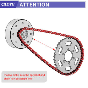 CILOYU 140-link chain laid out showing exact length fitment