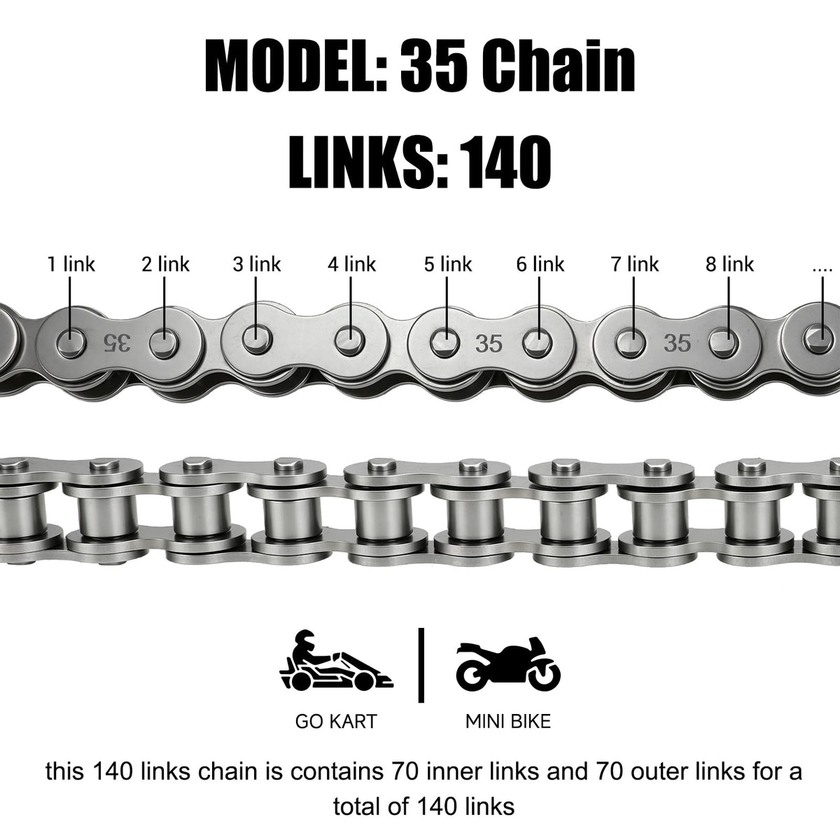 CILOYU macro view of chain surface finish highlighting corrosion-resistant treatment