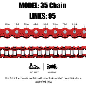 CILOYU detailed close-up of chain links showing smooth pitch engagement