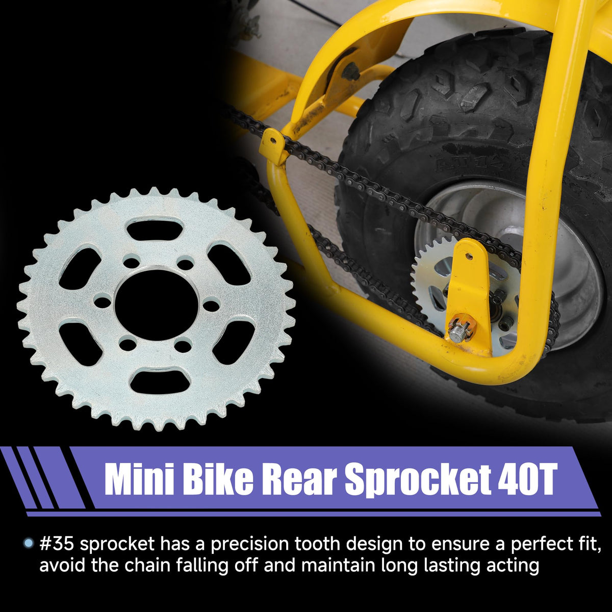 CILOYU close-up of sprocket tooth profile for improved traction and wear resistance