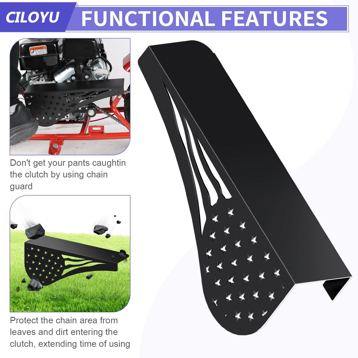 CILOYU close-up of mounting holes confirming 70mm fit benefit