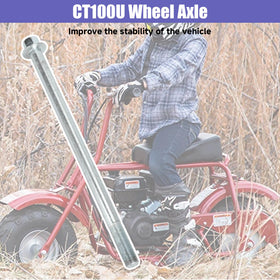 CILOYU axle installed on minibike demonstrating restored wheel alignment stability