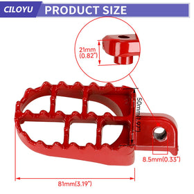 CILOYU peg dimensions and mounting holes illustrating compatibility
