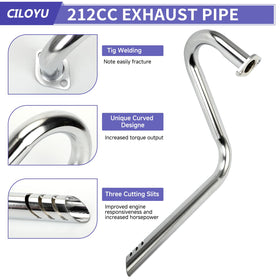 CILOYU exhaust tip close-up showing cut detail and louder tone benefit