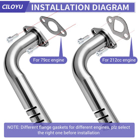 CILOYU flange gaskets and widened opening for easy engine matching
