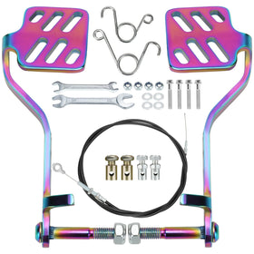 CILOYU front view of brake and throttle pedals showing sturdy build and easy fit
