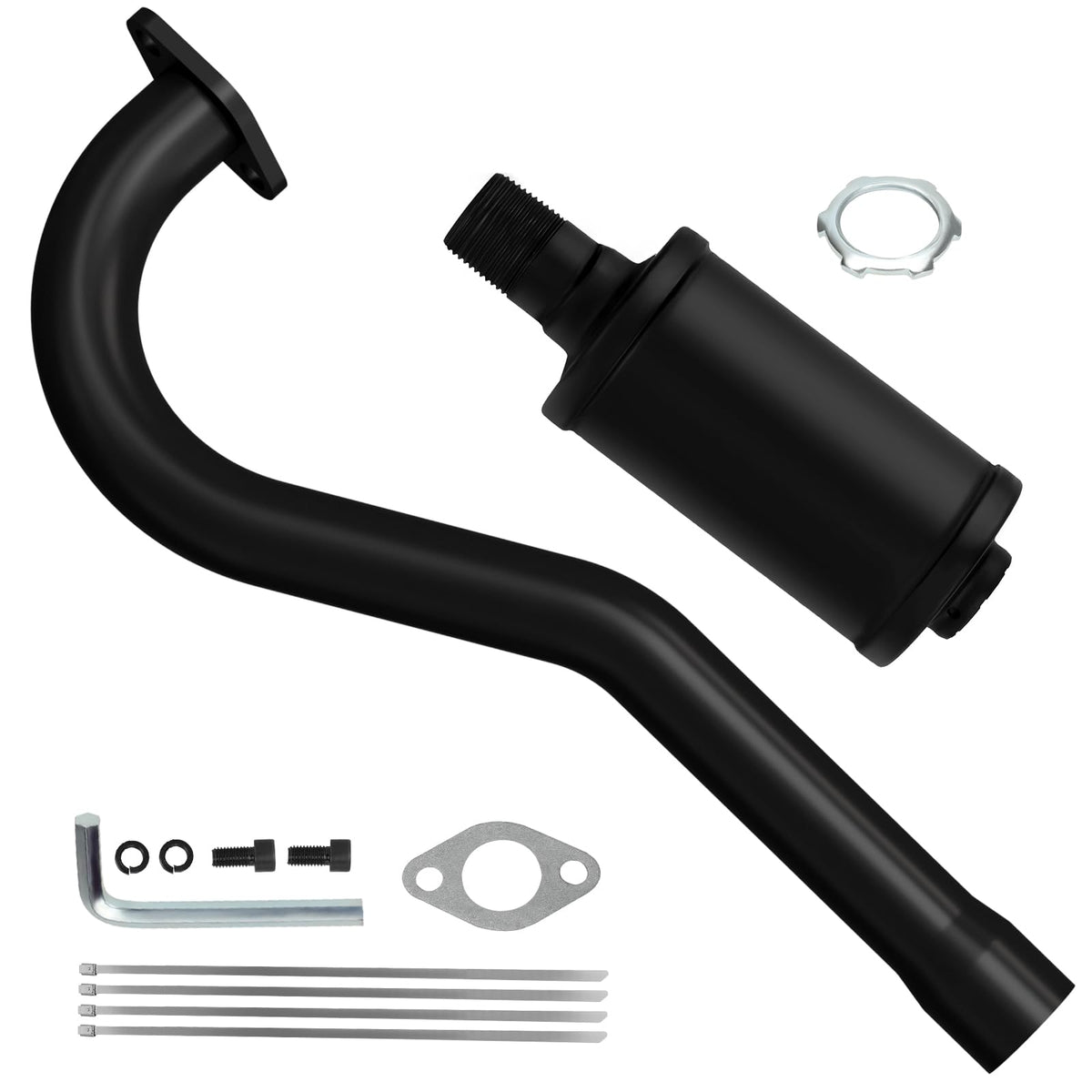 CILOYU front profile exhaust showing full assembly and easy replacement benefit
