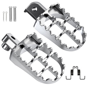 CILOYU front view of foot pegs showing durable grip and control